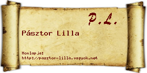 Pásztor Lilla névjegykártya