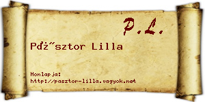 Pásztor Lilla névjegykártya
